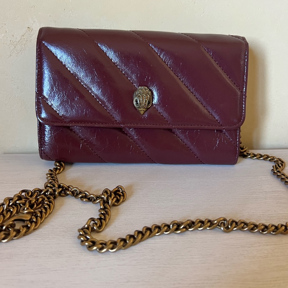 Kurt Geiger London Soho Leather Chain Crossbody Wallet